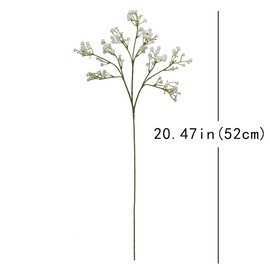 DUYONE Babys Breath Artificial Flowers,30pcs Gypsophila Bouquets Real Touch 20" Long Stem Flowers for Wedding Home Garden DIY Decoration (White 30pcs)