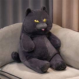 Cuddly Toy Cat Fluffy Stuffed Toy Kittens, Plush Toy for Cuddling, Playing and Loving, Soft Cuddly Toy for Girls, Boys, Babies (21 cm, Grey)