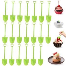 Spade Spoon, Scoop Shaped Creative Shovel, Durable Plastic Dessert Spoon, Reusable Dessert Spoon for Watermelon Spoon, Coffee, Dessert Spoon (Green)