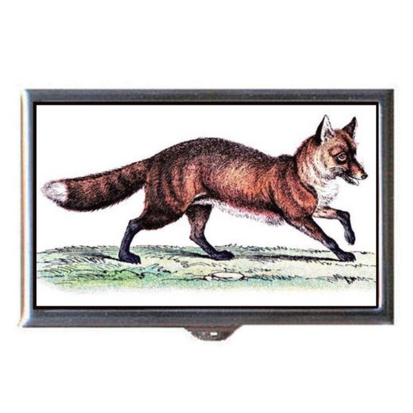 Red Fox Great Victorian Color Naturalist Art Decorative Pill Box