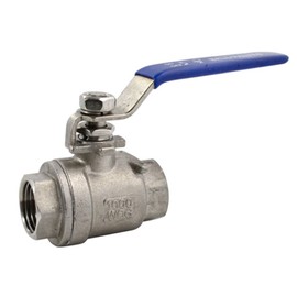 Megairon 316 Stainless Steel 1/8"~3" Full Port Ball Valve with Blue Vinyl Handle, NPT Female x Female Thread,1000 WOG (1/2")