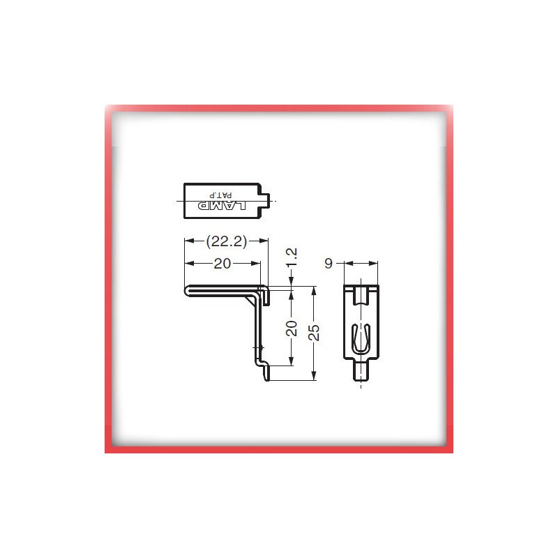 Sugatsune Lamp Stainless Steel Shelf Support SPE-FB20S Type