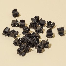 100PCS Tiny Hair Clips for Girl,Mini Claw Clips for Women, 1cm Black Plastic Mini Claw Clips for Babies, Hair Accessories for Women,Non Slip Pins Hair Clamps,Designed for Thin Or Thick Hair,Good Gift