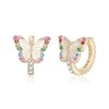 EVER FAITH Butterfly Earrings for Women Girls Hypoallergenic Colorful CZ