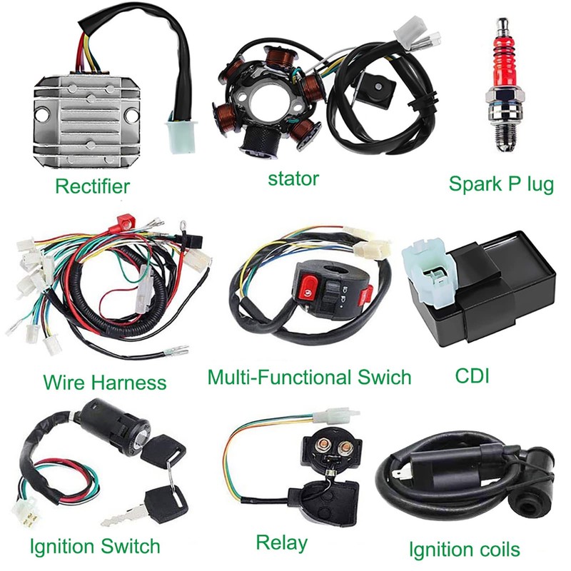Complete Wiring Harness Kit with Electrics for ATV Quad 4