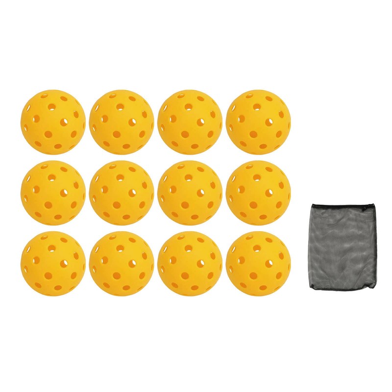 SIXRUN Pickleball Ball Set, 12pcs 74mm 40 Löcher Outdoor Pickleball