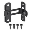 sourcing map Sliding Door Lock, 90 Degree Stainless Steel Toggle