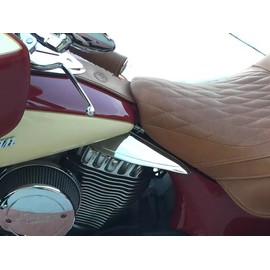 CARGLETRUE Saddle Heat Deflectors Fit for Indian Chief Chieftain Roadmaster Classic Vintage 2014–2023 Chrome Air Shield Pair