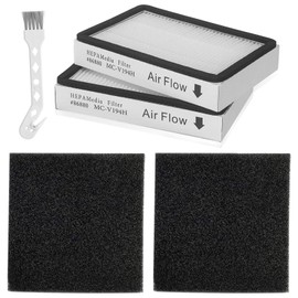 2Pack 86880 Exhaust Filters + 2Pack 81002 Sponge Motor Safety Filters Compatible With Kenmore Vacuum Models BC4040, 81414, BC2005, BC3060, BC3002, BC4002, 20-86880, 20-81002