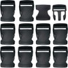 Ruidee 10Pcs Adjustable Plastic Side Release Buckles for DIY Craft