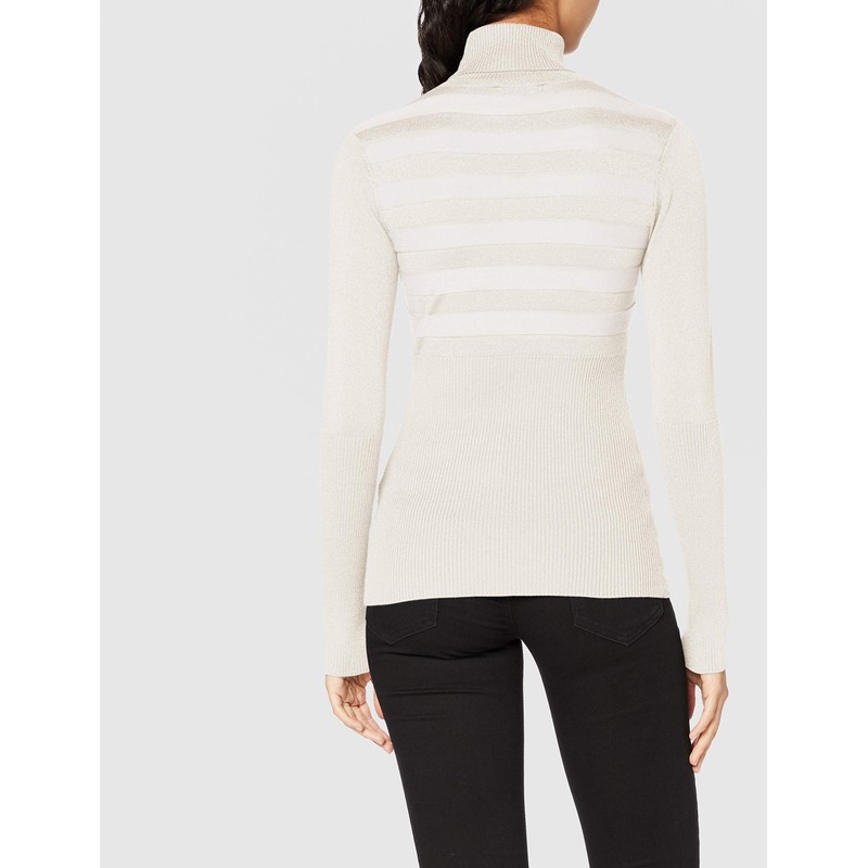 Morgan Women's Pull Manche Longue Col Roulé Lurex Mentosa Pullover,