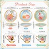 Teenyyou Tea Cups and Saucers Set of 12 Tea Party