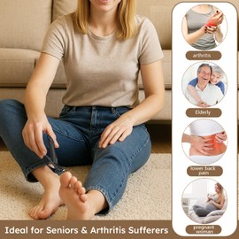 Nailysor Toenail Clippers for Thick Nails for Seniors, Nail Clippers for Men Angled Head, Toe Nail Clippers Wide Jaw Opening with Catcher, 360° Rotating Head Heavy Duty Easy Grip