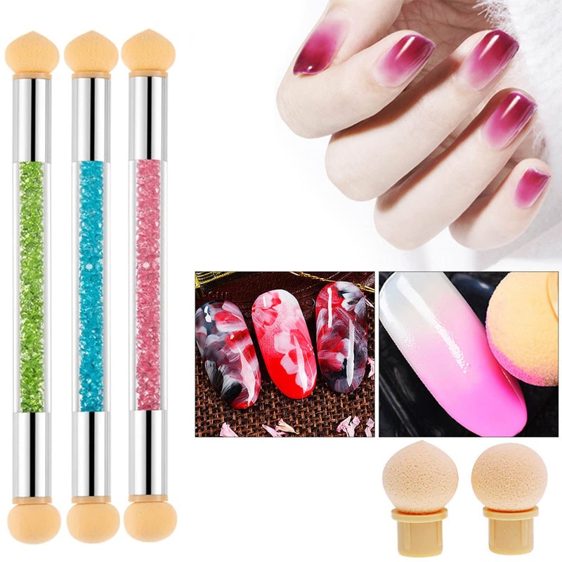 Nail Art Rendering Tools, Double Head Ombre Sponge Stick with