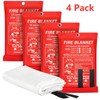 Emergency Fire Blanket - 4 Pack - Fiberglass Fire Suppression