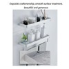 Bathroom Space Aluminum Shelf Bathroom Wall Mounted Drill Free Shelf