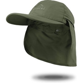 normani Savannah Summer Cap with Roll-Up Neck Protection, olive, 59
