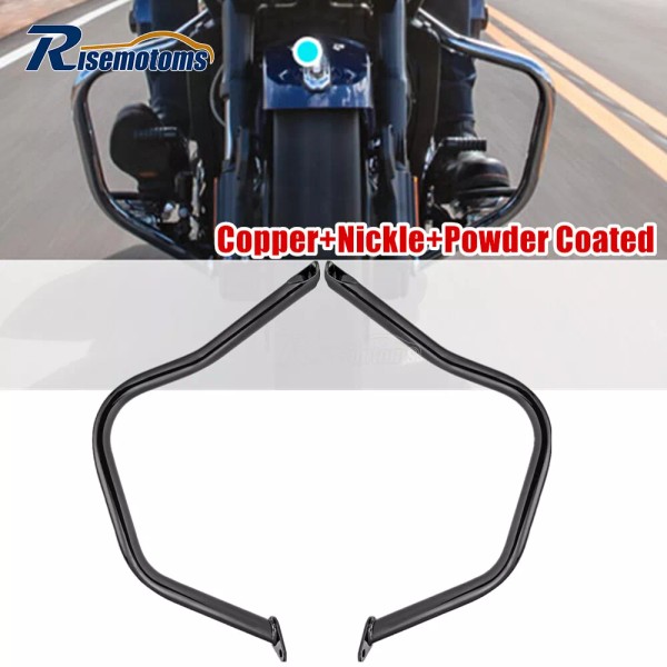 risemotom8 Fit 2020-2024 Indian Challenger Black Front Highway Bars Engine