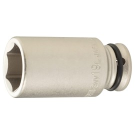TONE Impact Long Socket 3NV-19L Insertion Angle 0.3 inch (9.5 mm) (3/8 mm), Double Side Width 0.7 inch (19 mm)