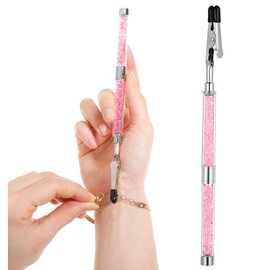 Bracelet Helper Tool, Bracelet Helper Fastening Aid to Put on Yourself for Bracelets, Necklace (Pink)