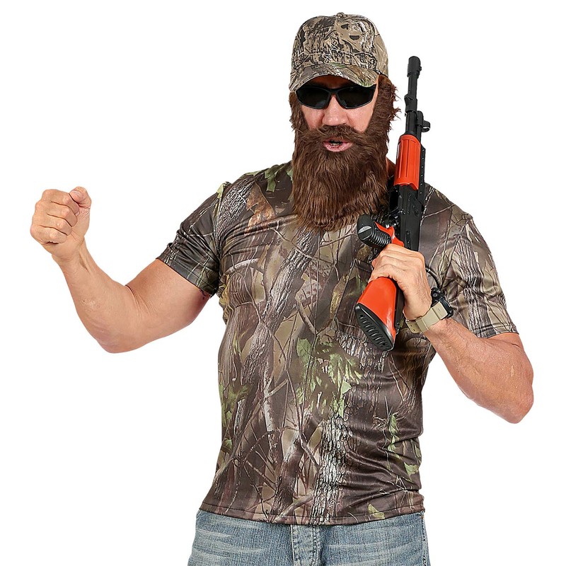 Widmann 96554 96554 Costume, Hunter, T-Shirt, Basecap, Carnival, Theme Party,