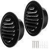 4 Inch Black Soffit Vent Cover, Louanxpert Stainless Steel Round