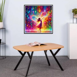 PFFNGPEN Diamond Painting Kits for Adults, 5D DIY Colorful Diamond Art Kits for Beginners, Full Drill Round Diamond Art for Home Wall Decor, Dance Women, 12x12 inch