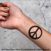 4 x 'Peace Sign' Temporary Tattoos - Water Resistant, Skin-Safe,