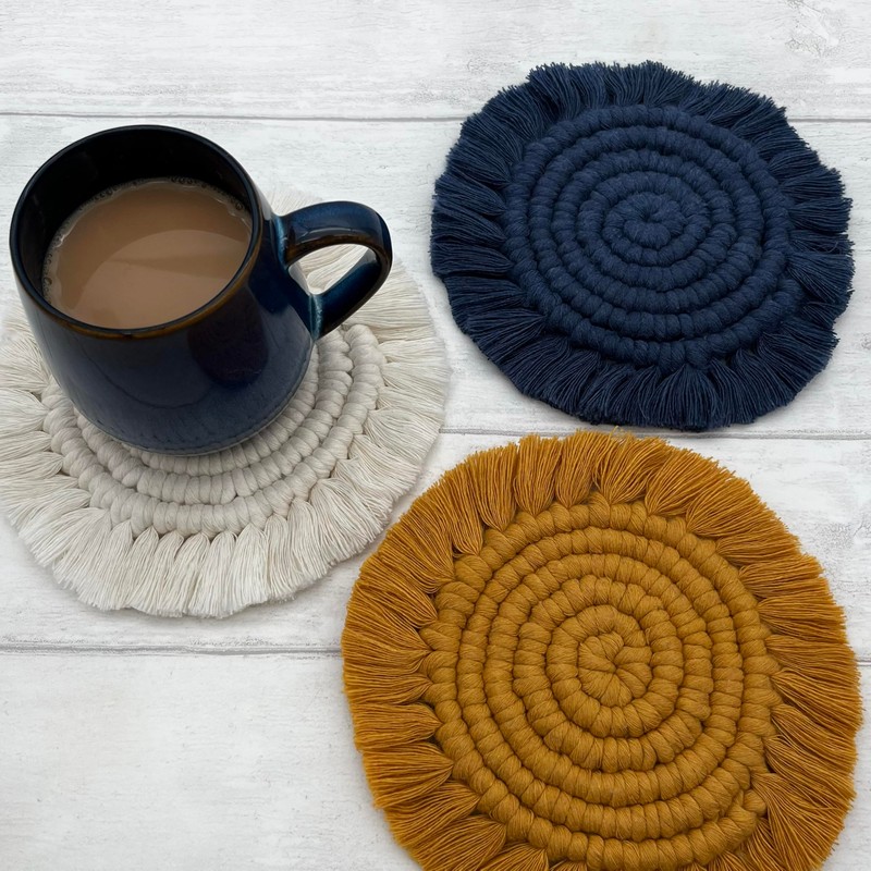 Bergin & Bath Macramé Kit Coasters. Learn to Make Three