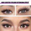 Cluster Eyelash 240pcs 40D 0.07 D Curl 10mm Cluster Eyelashes