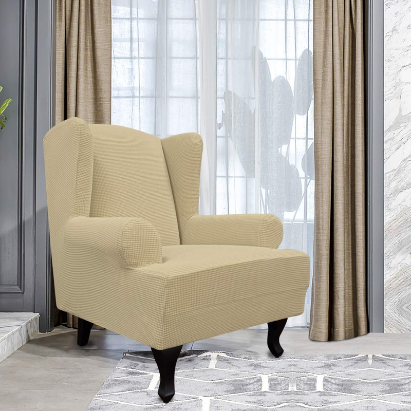Easy-Going Stretch Wingback Chair Sofa Slipcover 1-Piece Sofa Cover Furniture