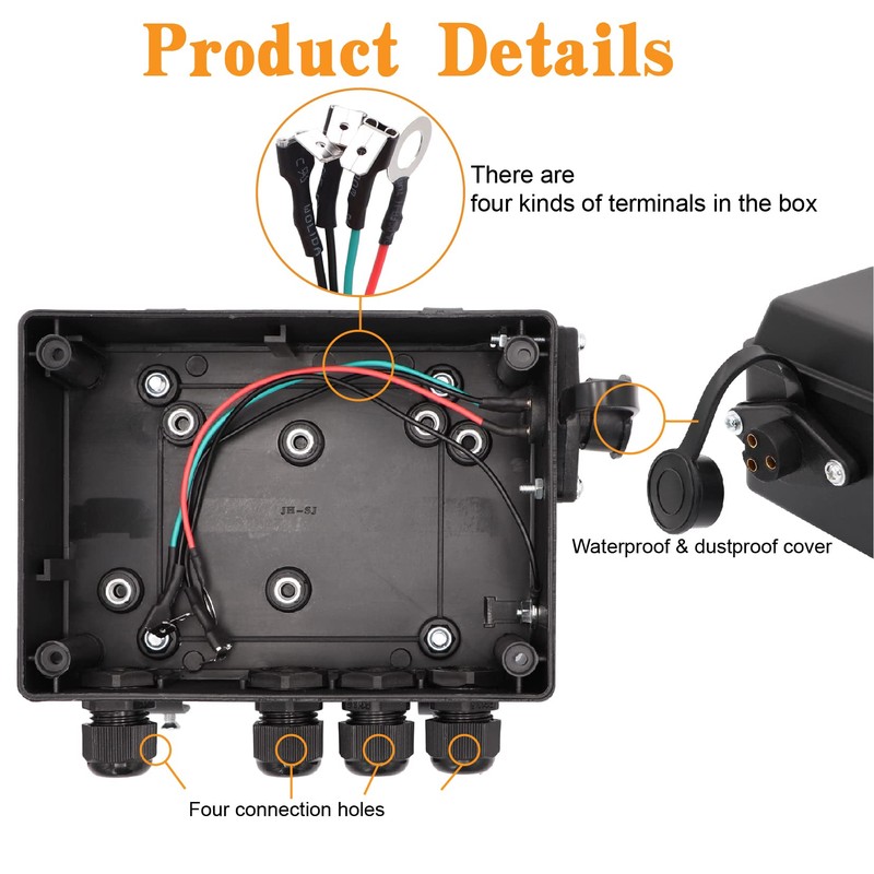 Torkettle Winch Solenoid Relay Control contactor Box for 8000-17000lbs Electric