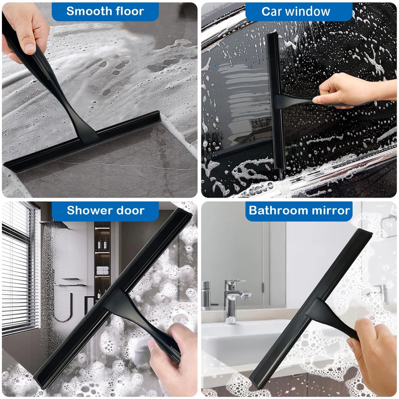 Loputon Stainless Steel Shower Squeegee, Shower Squeegee, Window Squeegee, Shower