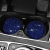 MACHSWON 2 Pack Car Cup Holder Shiny Car Coasters Blue