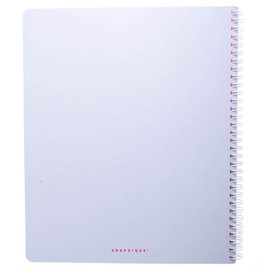Graphique - Always Workin - Large Purple Spiral Notebook w/Holographic Message, Fun Journal for Personal Thoughts, Writing Letters, and Taking Notes, 160 Ruled Pages, 9" x 11"