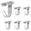 Cionyce 6 PCS Stainless Steel Screws Mount Ceiling Hooks, Brushed