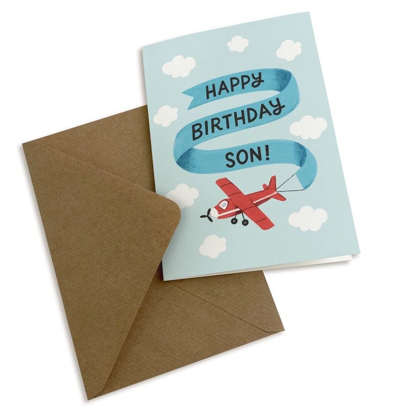 James Ellis Son Birthday Card (Red Plane)