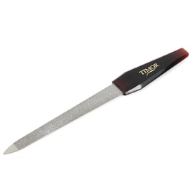 Solingen 1129scd Nail File, German Founded 100 Years, Special Sapphire Treatment, Double Sided, Large Size, 6.7 inches (17 cm), Tortoise Handle