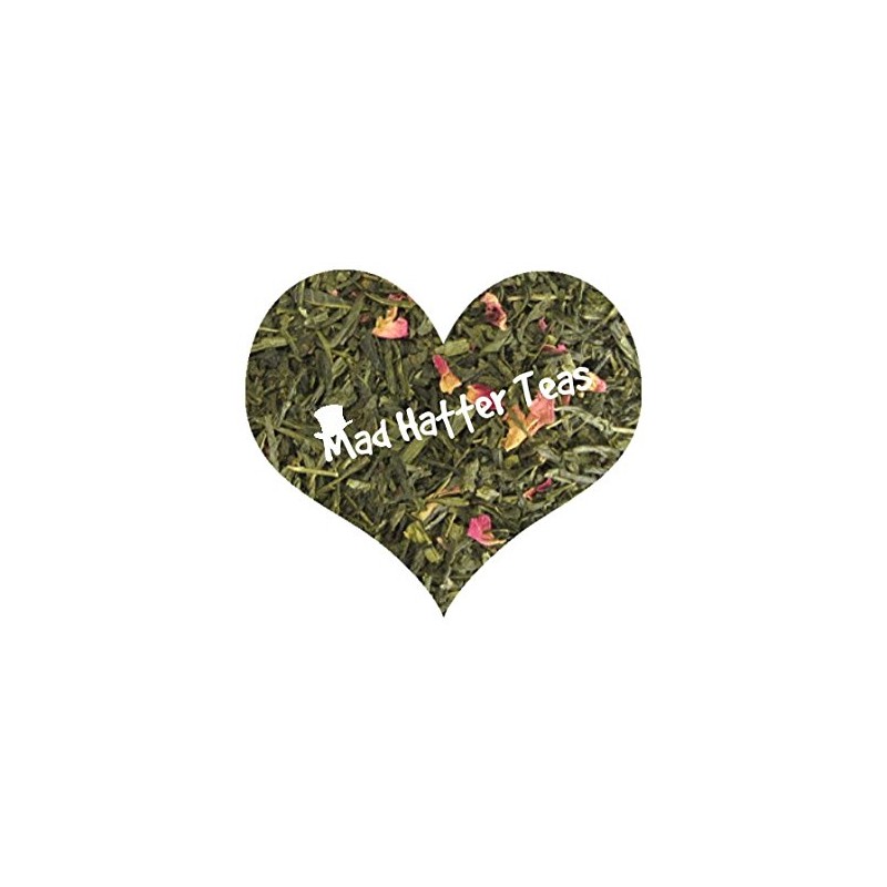 Pomegranate Green Loose Leaf Sencha Tea Wildcrafted OP Pink Rose