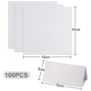 Time to Sparkle 100PCS White Blank Place Cards for Table