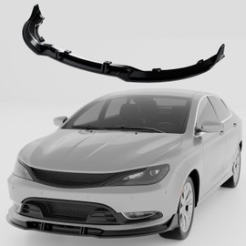 NARPES Front Bumper Lip Splitter Compatible with Chrysler 200 200C 200S 2015-2020 Accessories Under Chin Spoiler Body Kit Add On Painted Gloss Black ABS Material