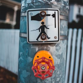 Housoutil Gate Valve Handle, 2PCS Cast Iron Square Broach Faucet Handle, 7*7mm Red Wheel Handle, Replacement Faucet Handle Valve for Faucet