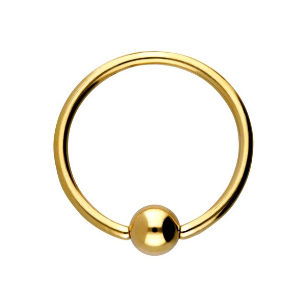 PIERCINGLINE Titanium Ball Closure Ring BCR Piercing for Lip Ear