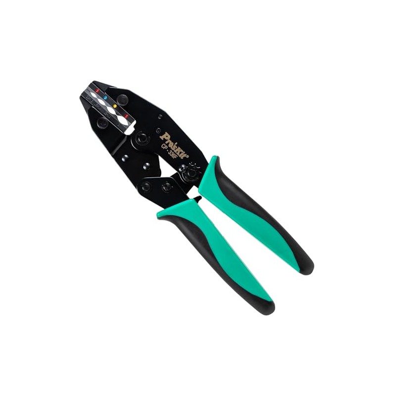 Pro'sKit CP-336FD27 Lunar Crimper with Insulated Terminal Die, 8-22 AWG