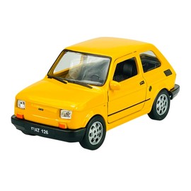 Welly Fiat 126 Yellow Identical Design Polski Fiat 126p 1972-2000 Approx. 1/43 1/36-1/46 Welly Model Car