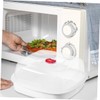 DOITOOL Microwave Steamer 8.27X8.27X4.33In Square Plastic Food Steamer with Ventilated
