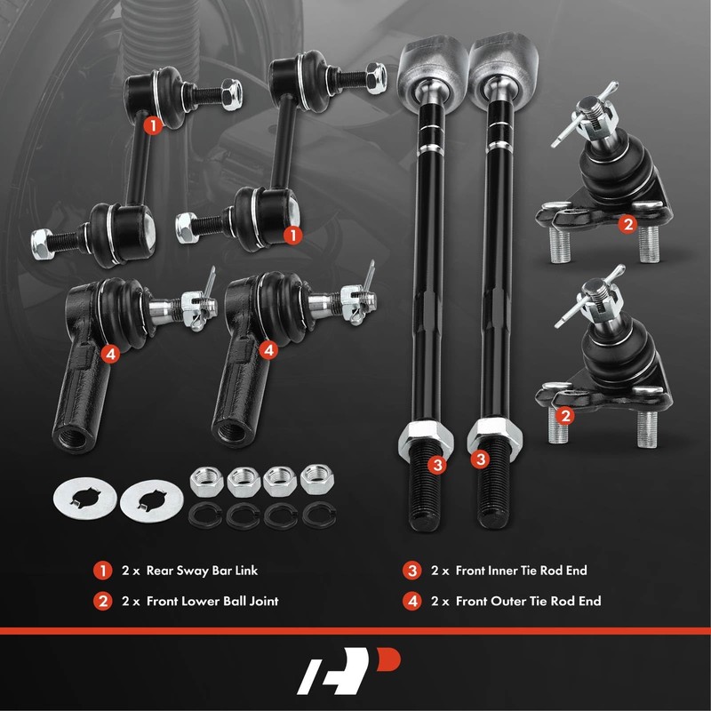 A-Premium Set of 8, Rear Sway Bar Link, Front Lower