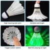 10 pieces LED badminton balls, badminton shuttlecocks made of goose