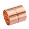 sourcing map Copper Pipe Coupling 35mm Straight Connecting Adapter with