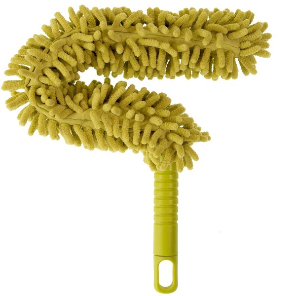 DocaPole Microfiber Flex-and-Stay Ceiling Fan Duster with Removable Microfiber Chenille Dusting Cloth; Use by Hand or Attach to DocaPole Telescopic Extension Pole (Pole Not Included)